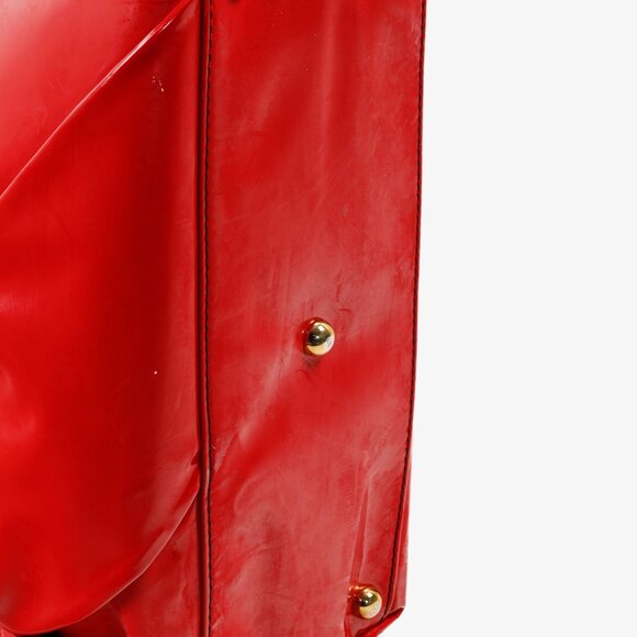 Valentino Red Patent Leather Lacca Bow Tote Shoulder Bag - Picture 9 of 12